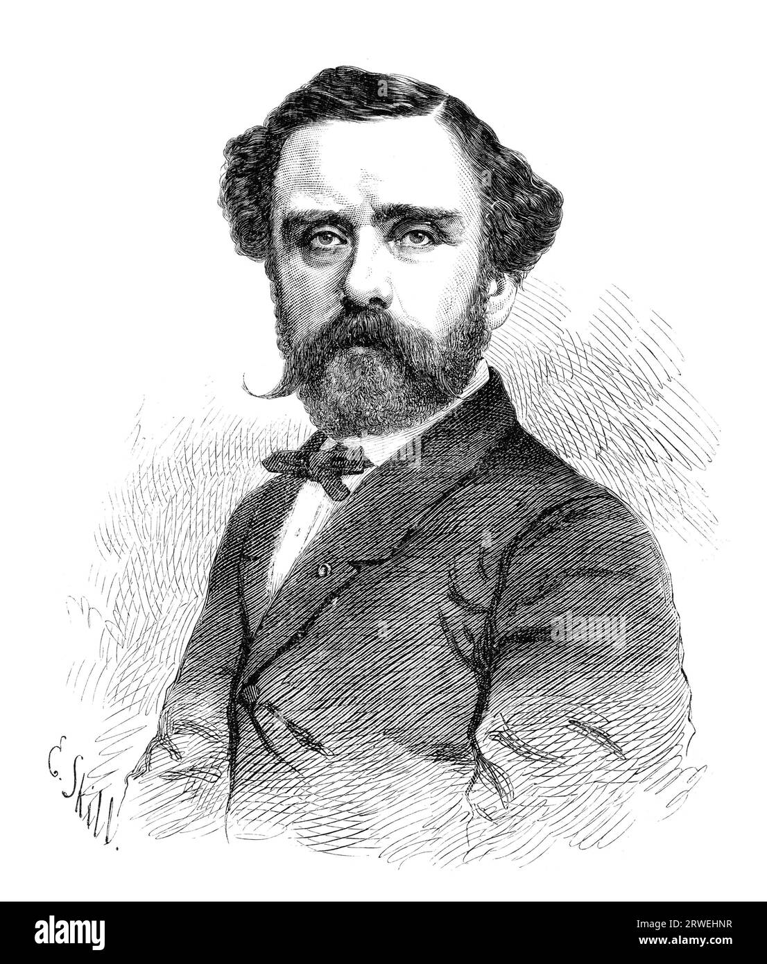 Johan Fredrik Hoeckert (1826-1866) è stato un noto artista svedese di Joenkoeping noto per i suoi dipinti ad olio colorati e drammatici Foto Stock