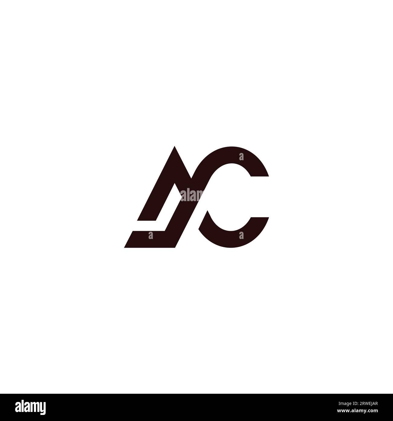 Design iniziale del logo AC. Vettore icona CA Illustrazione Vettoriale