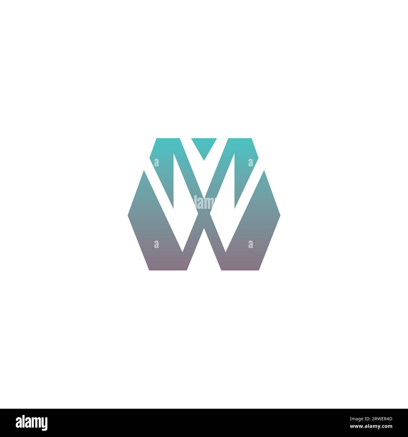 Design del logo WM. Vettore icona lettera MW. Design semplice MW Illustrazione Vettoriale