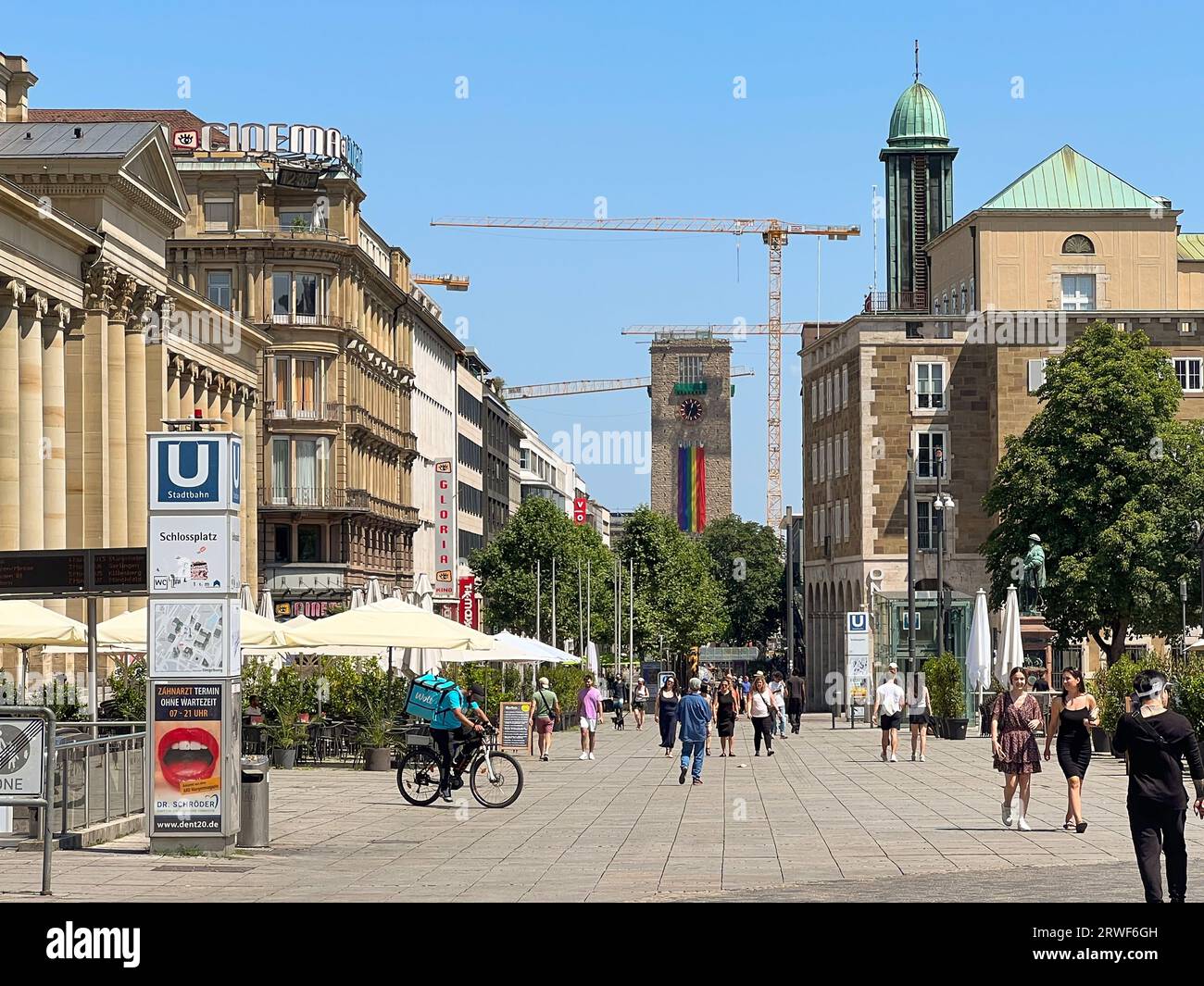 La stazione ferroviaria, Hauptbahnhof a Stoccarda, Germania, è in costruzione Foto Stock