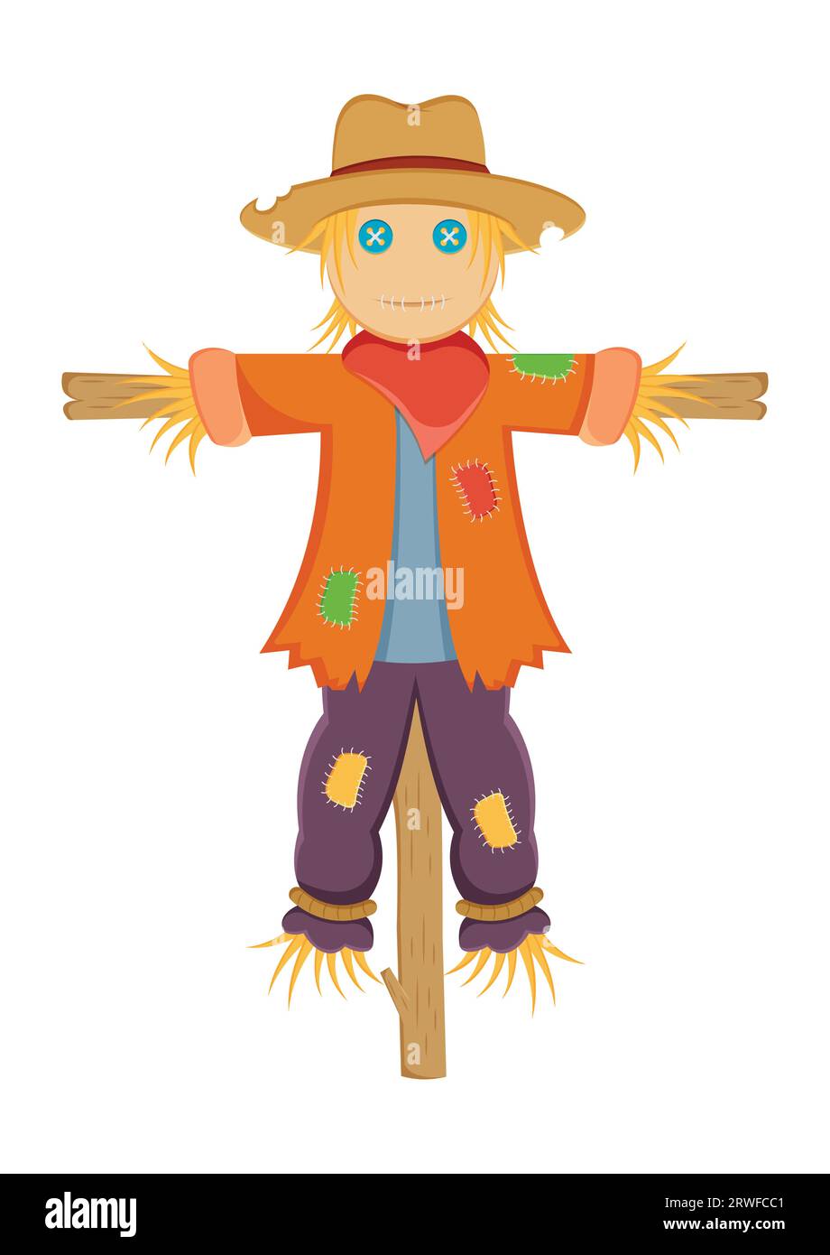 Cicatrici su bastoni di legno illustrazione vettoriale isolata su sfondo bianco Illustrazione Vettoriale