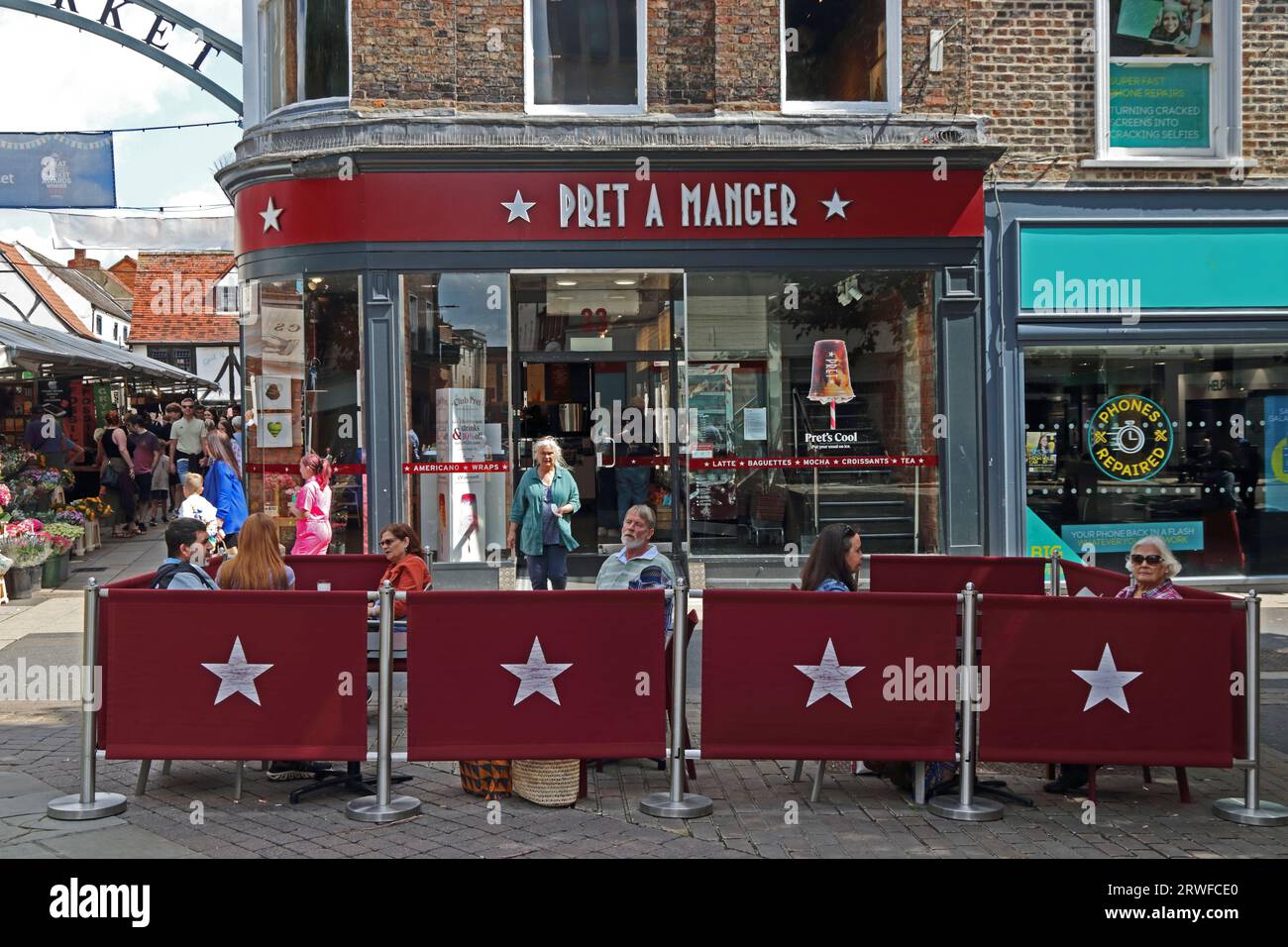 Pret a Manger Cafe, York Foto Stock