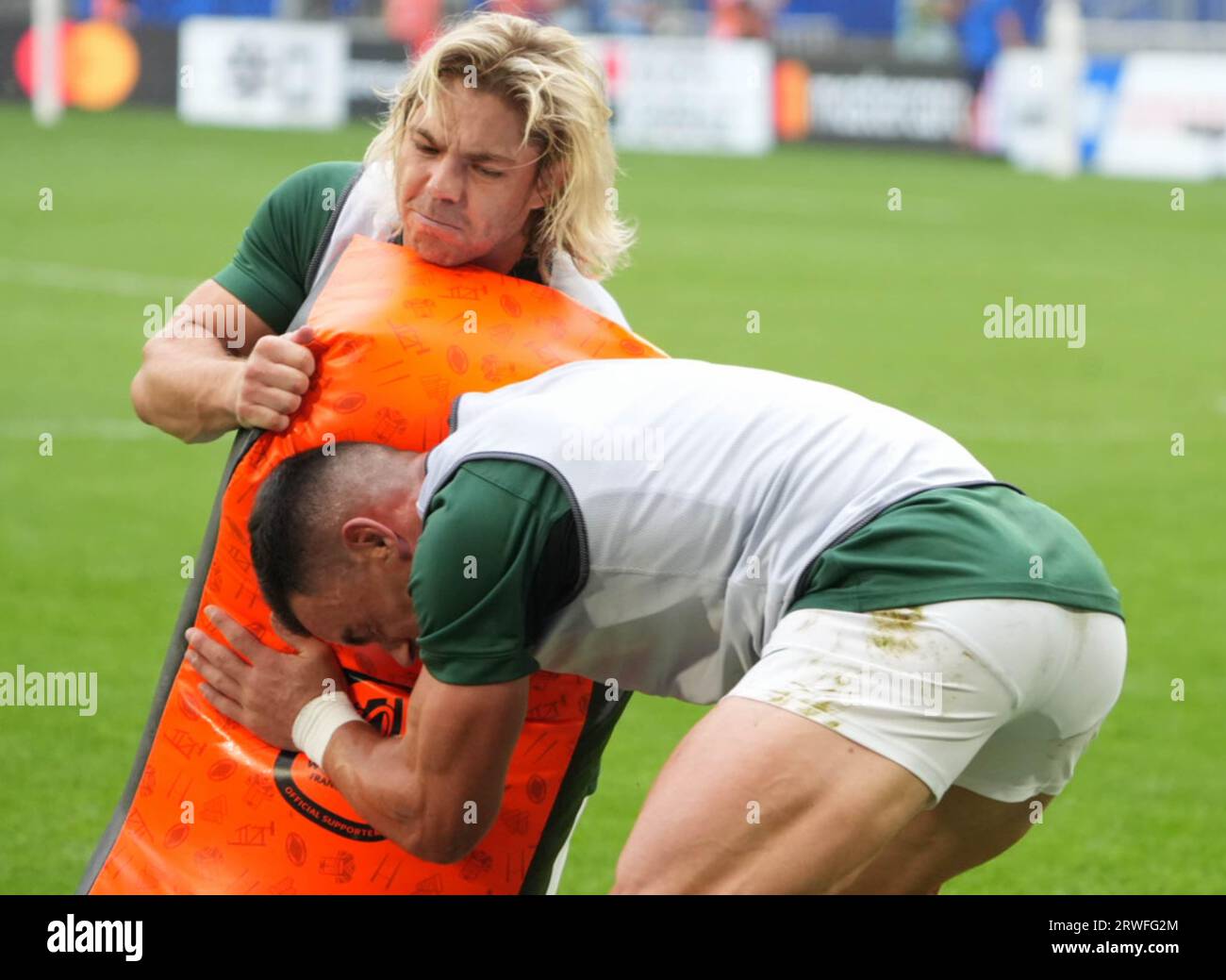 FAF DE KLERK del Sudafrica durante la Coppa del mondo 2023, partita di rugby a 15 della Pool B tra SUDAFRICA e ROMANIA il 17 settembre 2023 al Matmut Atlantique di Bordeaux, Francia Foto Stock