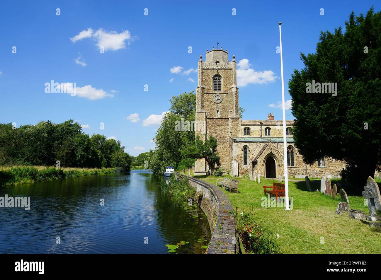 La Riverside Church di St James, Hemingford Grey Foto Stock