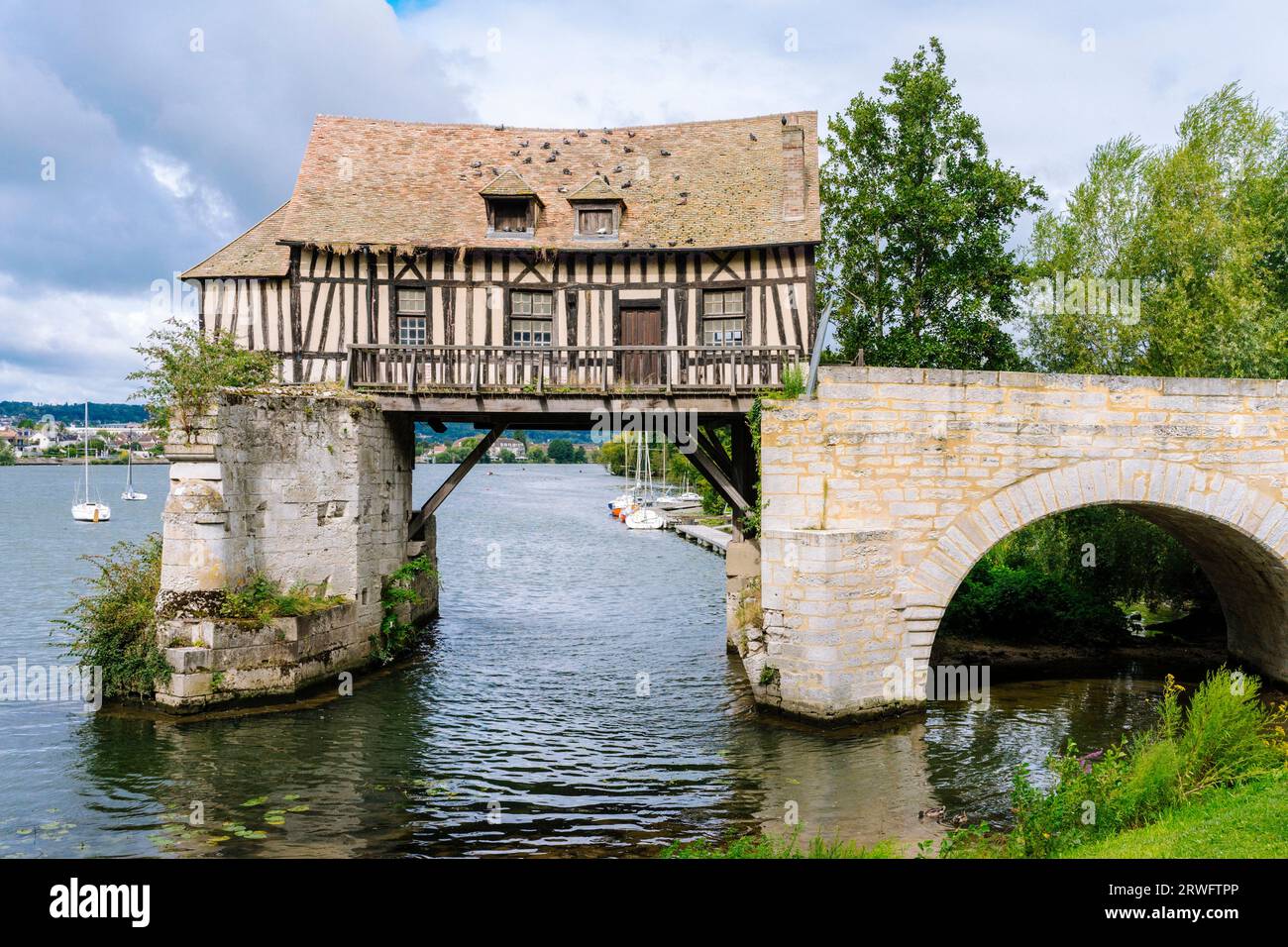 Il vecchio mulino di Vernon a Giverny/Francia Foto Stock