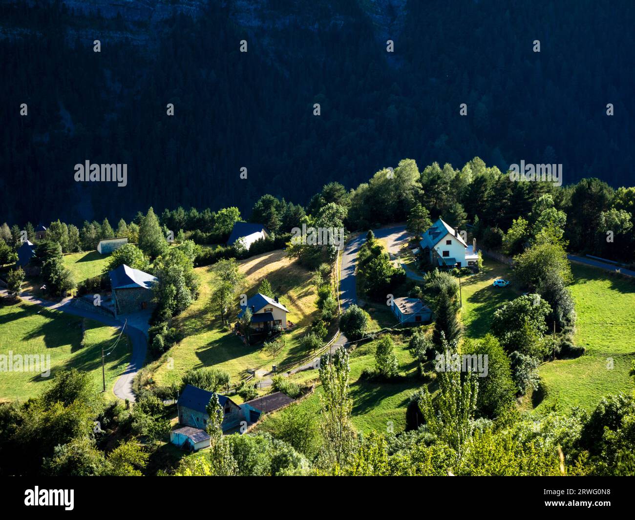 Il villaggio di Espierba nella regione di Huesca/Aragon/Spagna Foto Stock