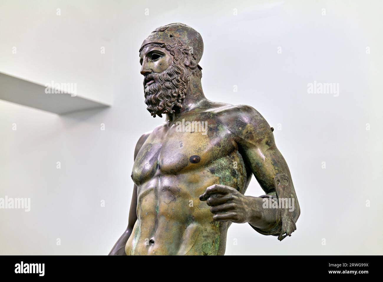 Reggio Calabria. Calabria Italia. I Bronzi di Riace al Museo Nazionale della Magna Grecia. Statua B Foto Stock