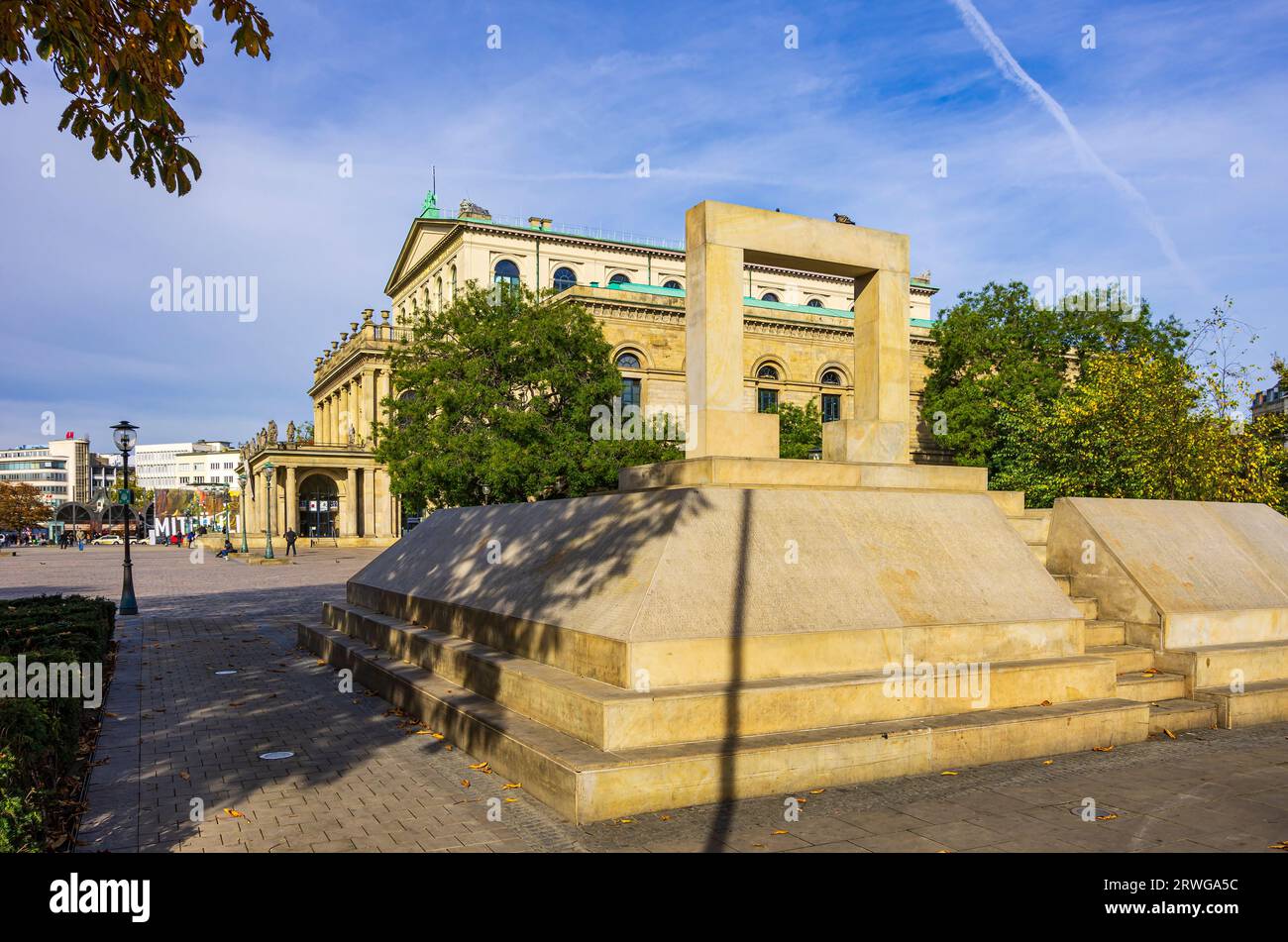 Memoriale dell'Olocausto, memoriale degli ebrei assassinati di Hannover in Piazza dell'Opera, Hannover, bassa Sassonia, Germania. Foto Stock