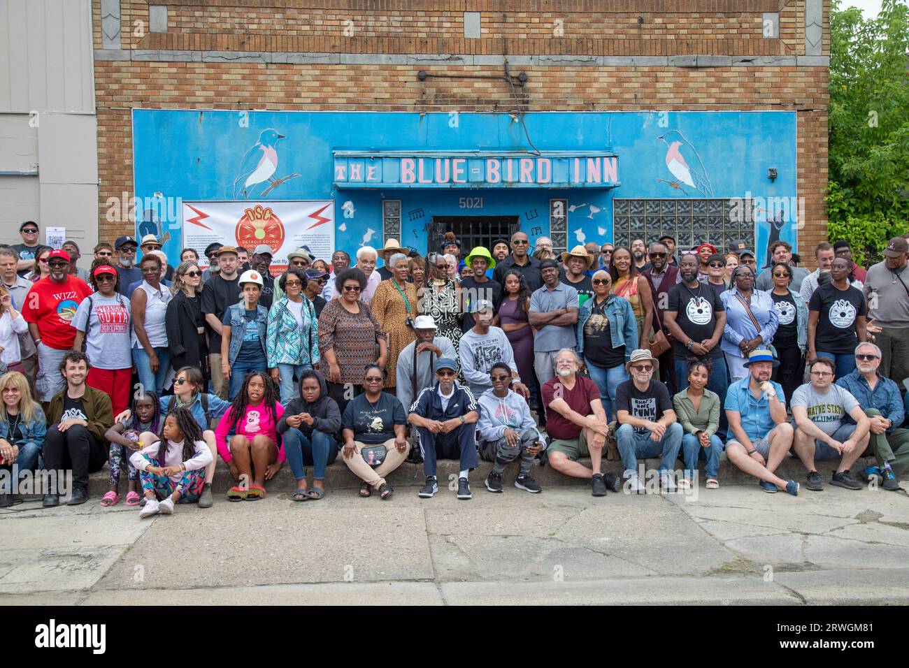 Detroit, Michigan - il Detroit Sound Conservancy ha tenuto una cerimonia per annunciare l'intenzione di riabilitare il Blue Bird Inn, un jazz club popolare nell'African-Ame Foto Stock