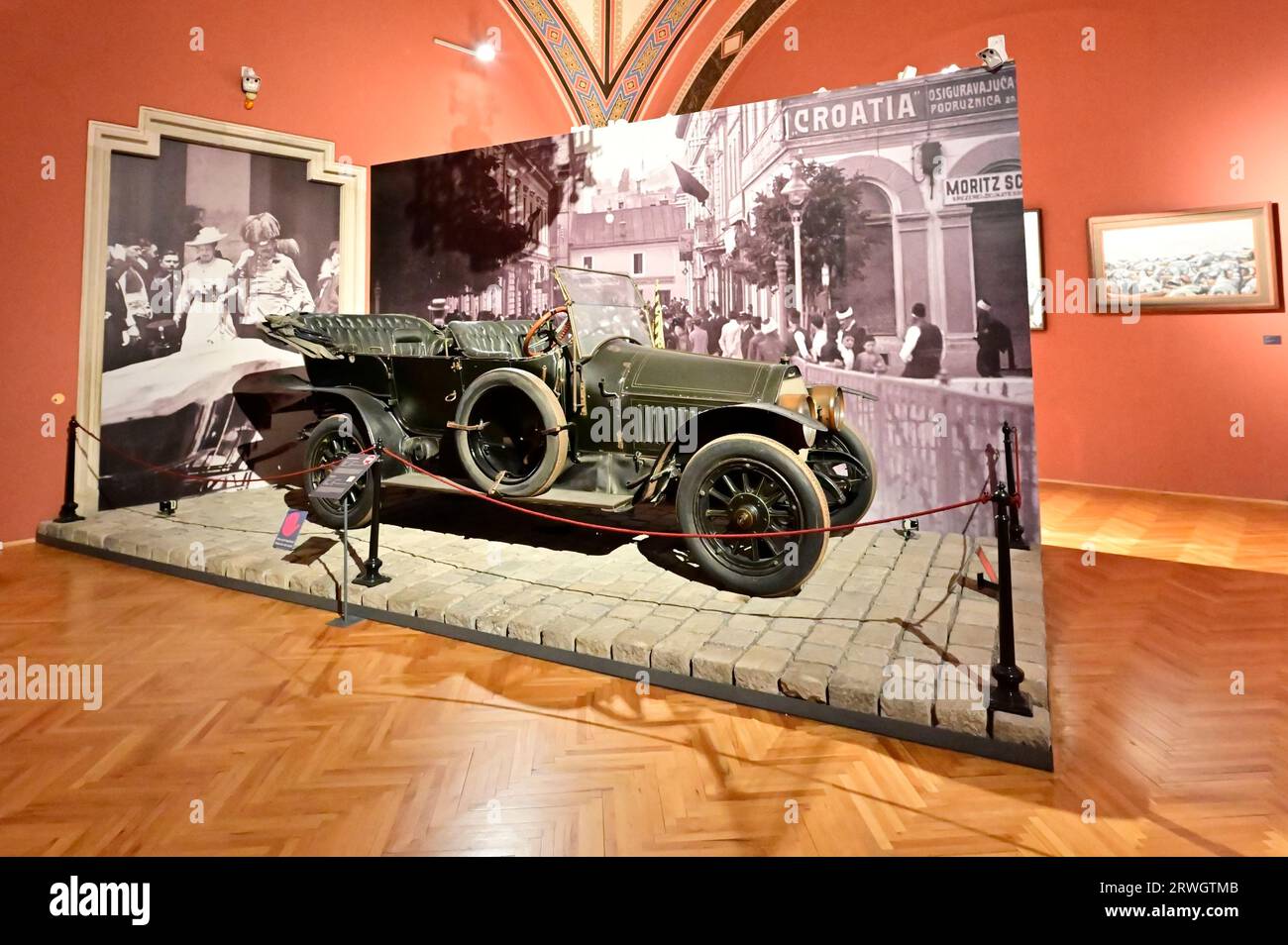 Vienna, Austria. Museo di storia militare di Vienna. L'auto d'attacco di Sarajevo Foto Stock