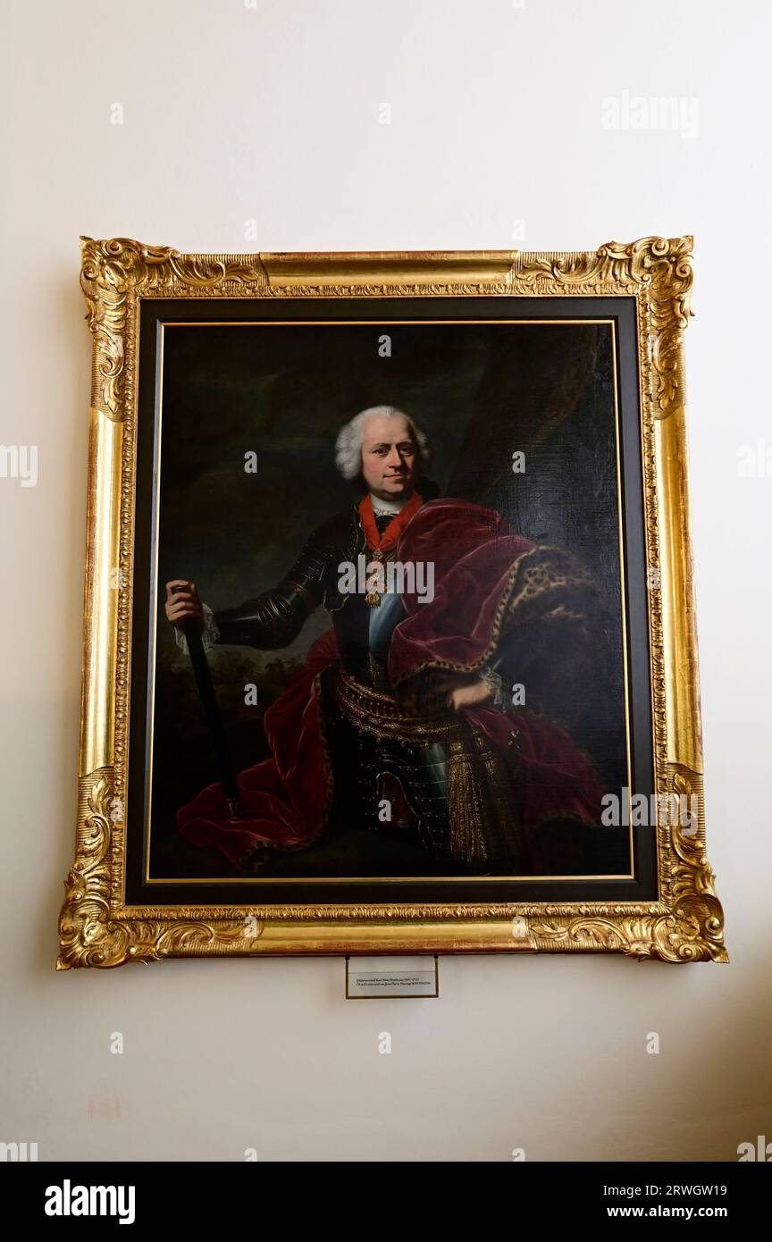 Vienna, Austria. Museo di storia militare di Vienna. Dipinto ad olio di Jean Pierre Sauvage 1748 - Feldmaresciallo Karl Prince Batthany Foto Stock