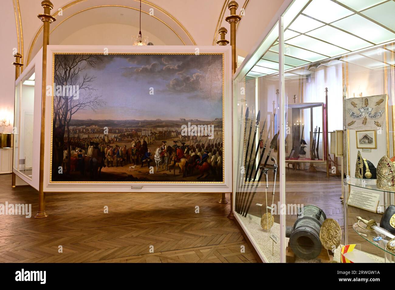 Vienna, Austria. Museo di storia militare di Vienna. Pittura nella sala Maria Theresia Foto Stock