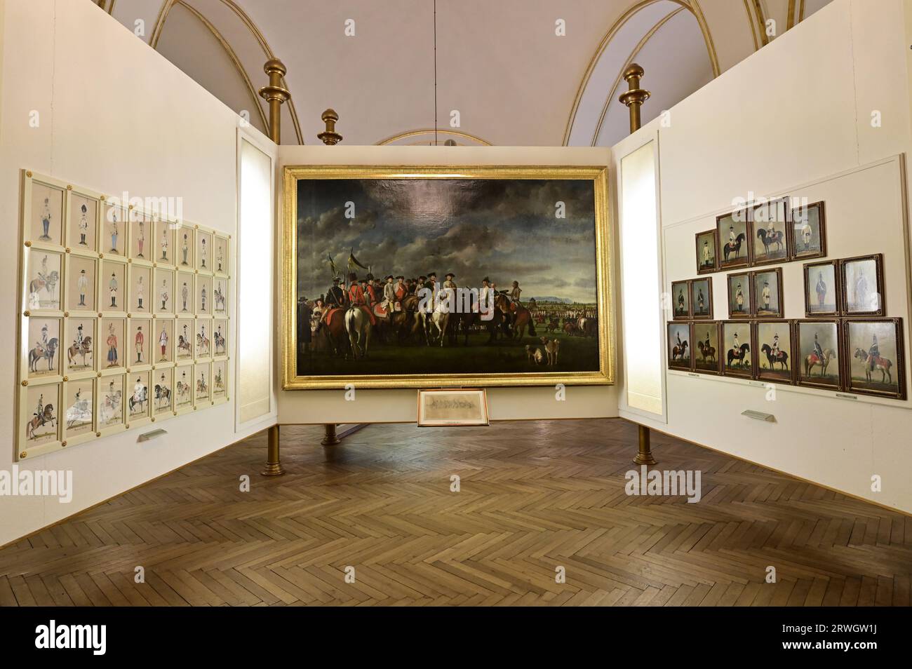 Vienna, Austria. Museo di storia militare di Vienna. Dipinti nella sala Maria Theresia Foto Stock