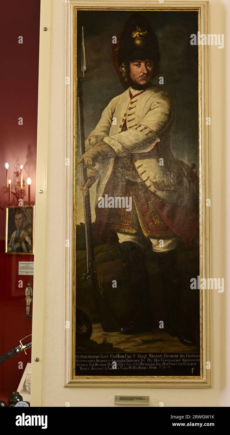 Vienna, Austria. Museo di storia militare di Vienna. Pittura ad olio di Hugo von Bouvard-Sigmund Graf von Wagrein Foto Stock