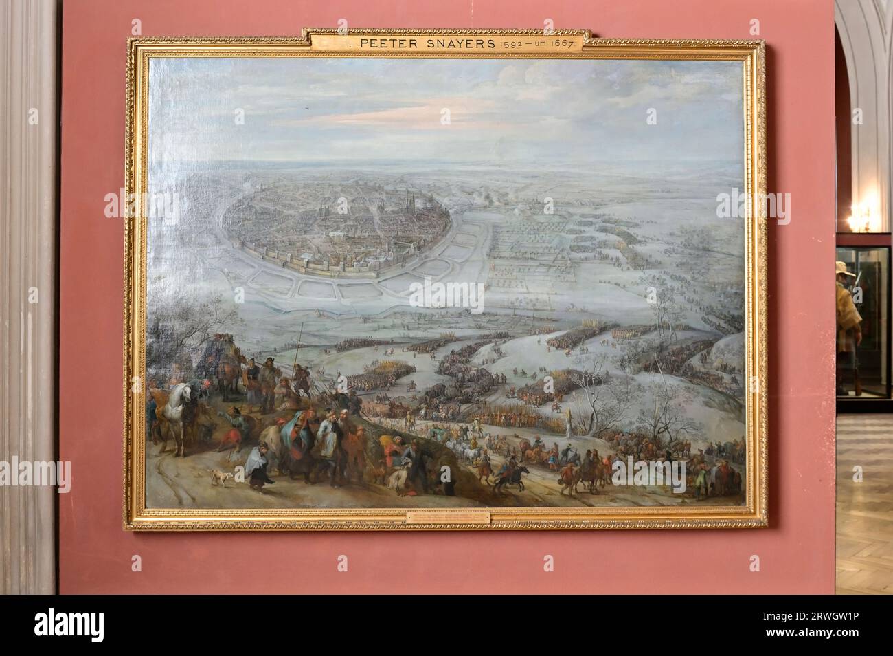 Vienna, Austria. Museo di storia militare di Vienna. Dipinto ad olio della Fortezza di Freiberg assediata da un esercito imperiale Foto Stock