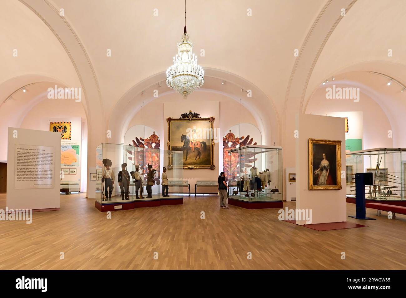 Vienna, Austria. Museo di storia militare di Vienna. La Radetzky Hall nel museo Foto Stock