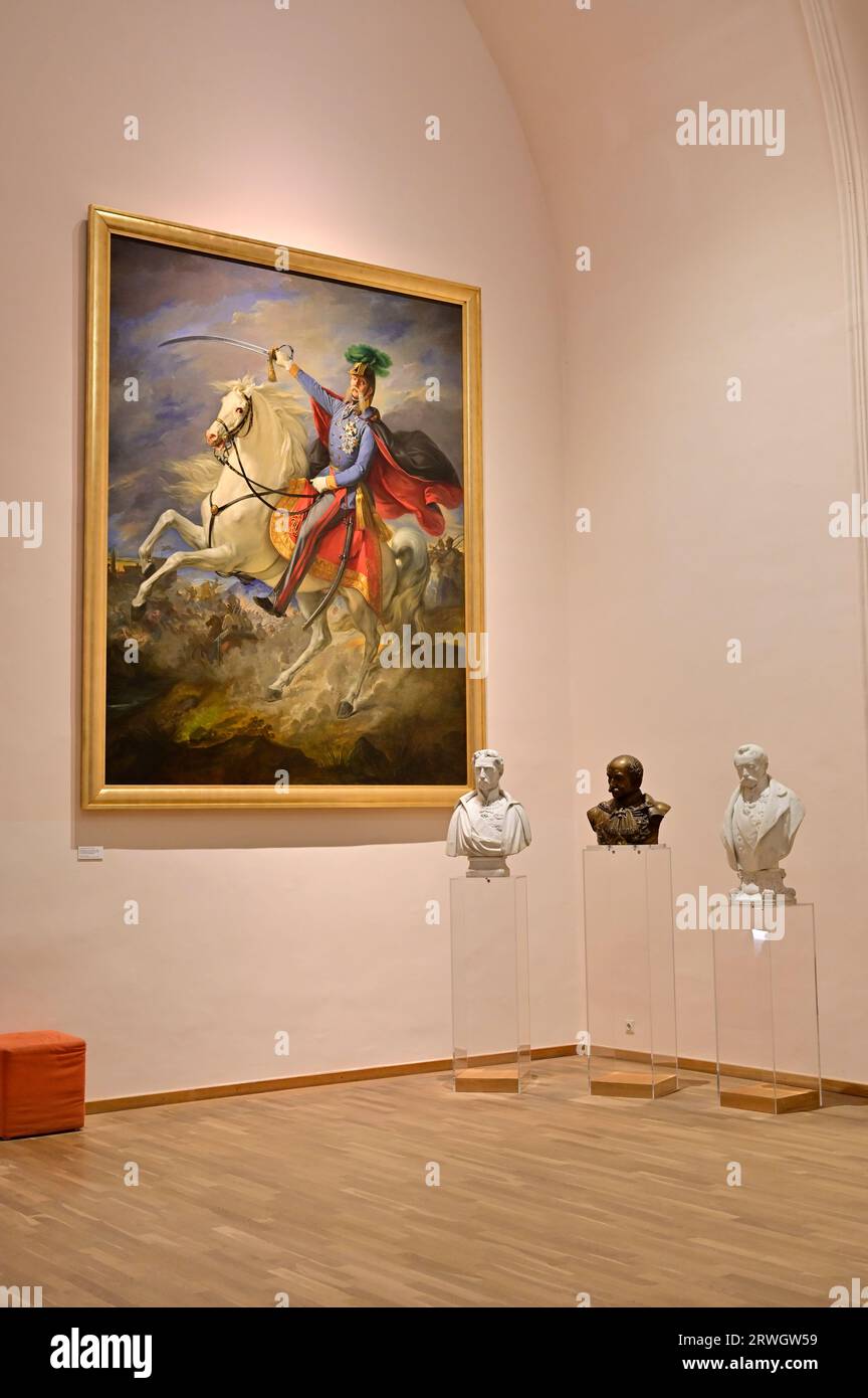 Vienna, Austria. Museo di storia militare di Vienna. Pittura ad olio di Giuseppe Bezzuoli-Julius Freireher von Haynau 1786-1853 Foto Stock