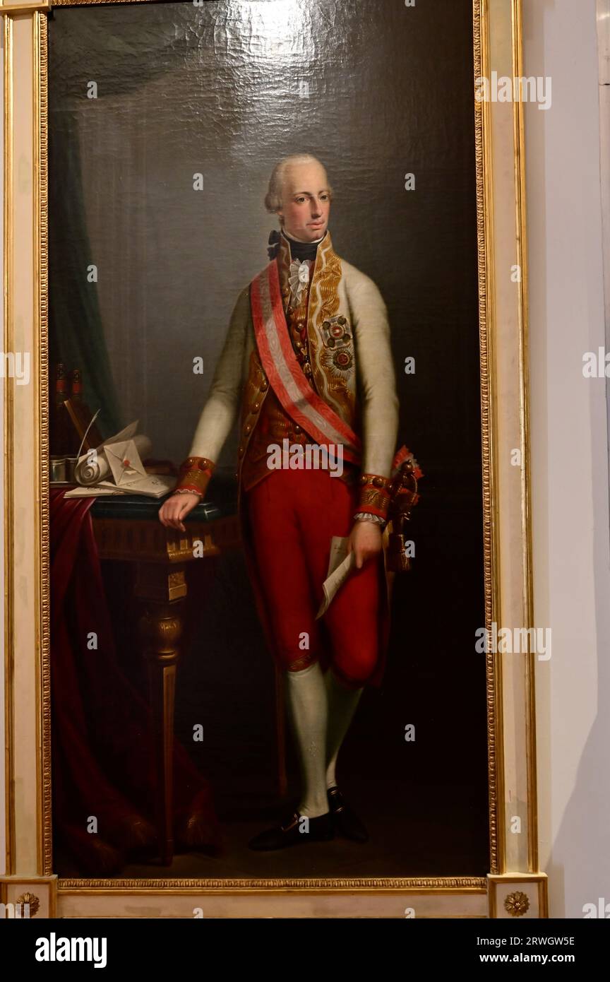 Vienna, Austria. Museo di storia militare di Vienna. Pittura ad olio dell'imperatore Francesco II Foto Stock