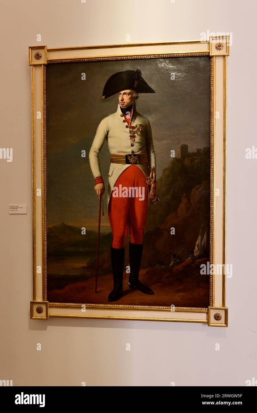Vienna, Austria. Museo di storia militare di Vienna. Pittura ad olio di Josef Hickl 1800 - Arciduca Carl Ludwig 1771-1847 Foto Stock