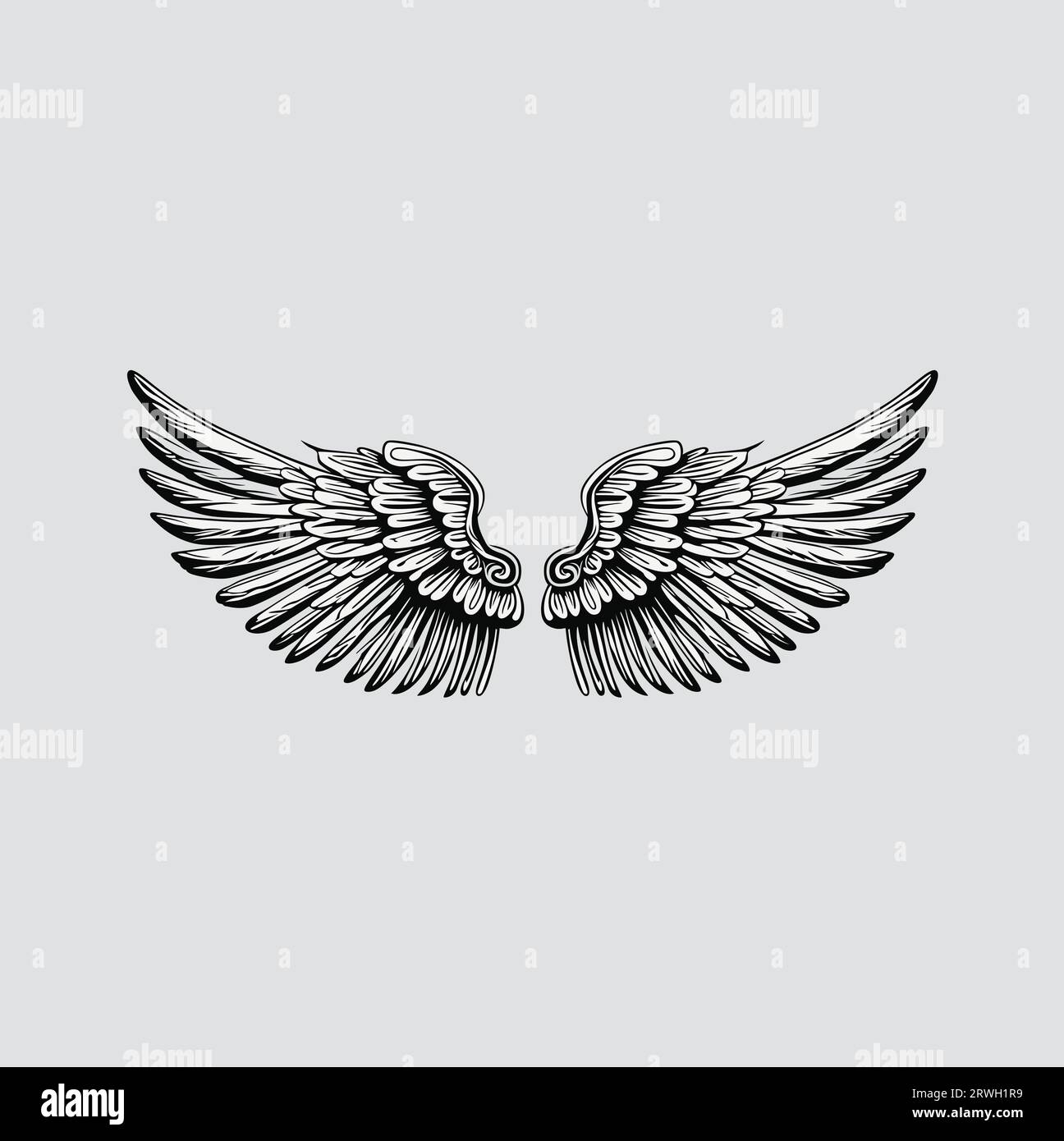vector angel wing vector free vector Illustrazione Vettoriale