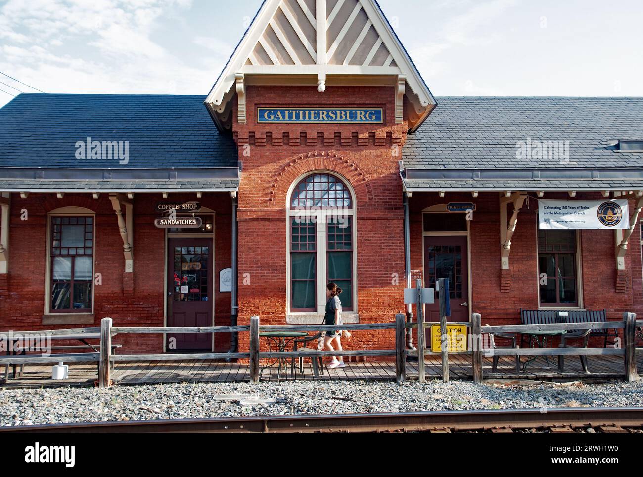 Storica stazione ferroviaria di Gaithersburg Gaithersburg Maryland USA Foto Stock