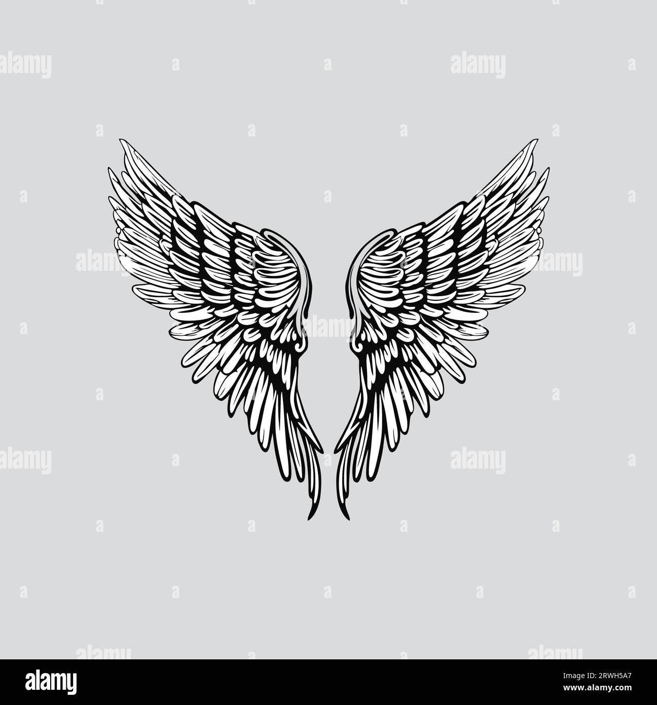 vector angel wing vector free vector Illustrazione Vettoriale