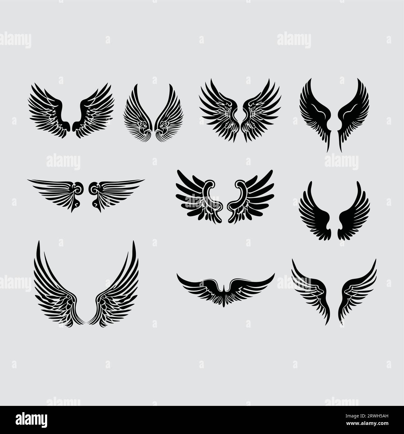 vector angel wing vector free vector Illustrazione Vettoriale