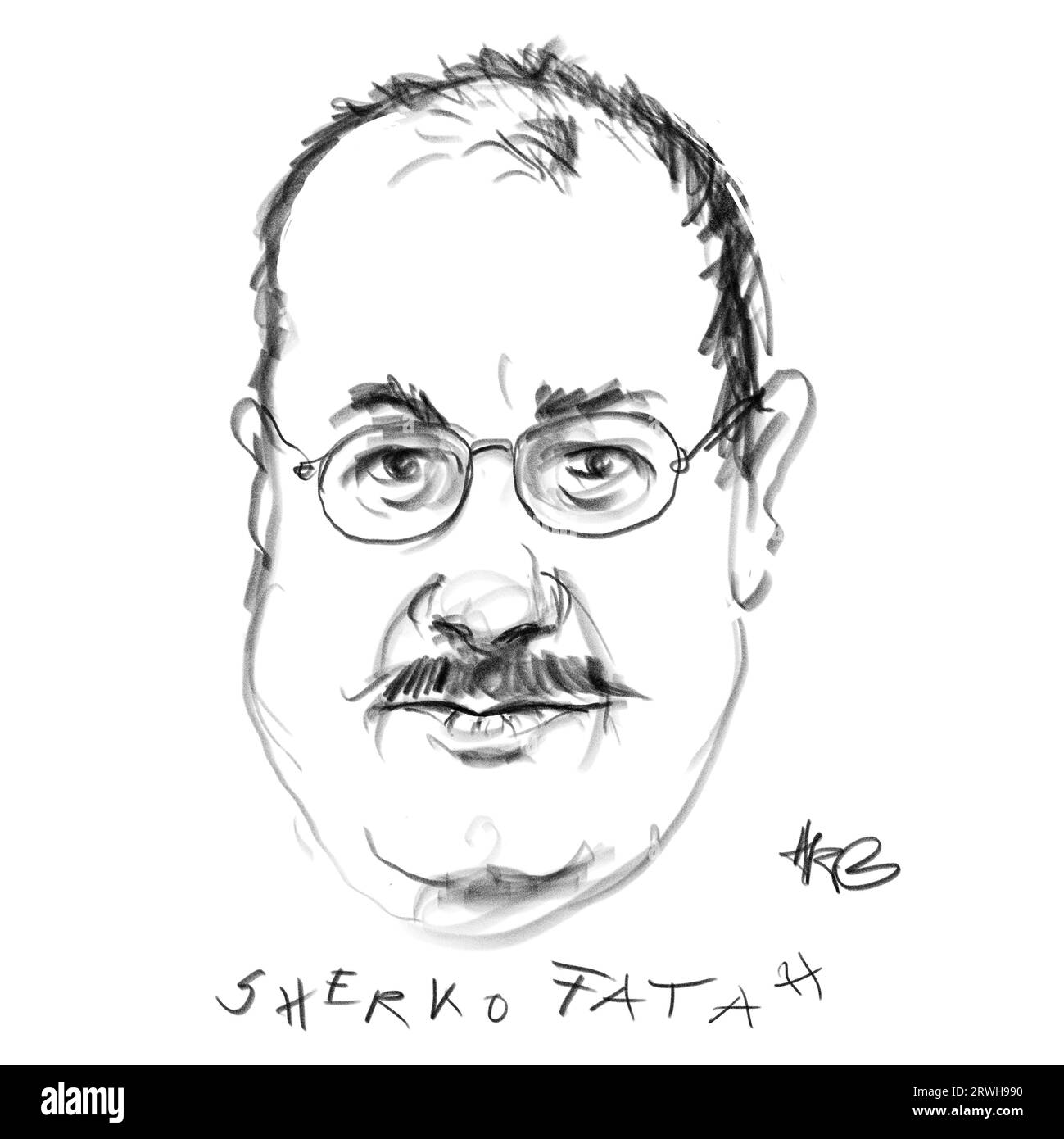 Ritratto dell'autore Sherko Fatah Foto Stock