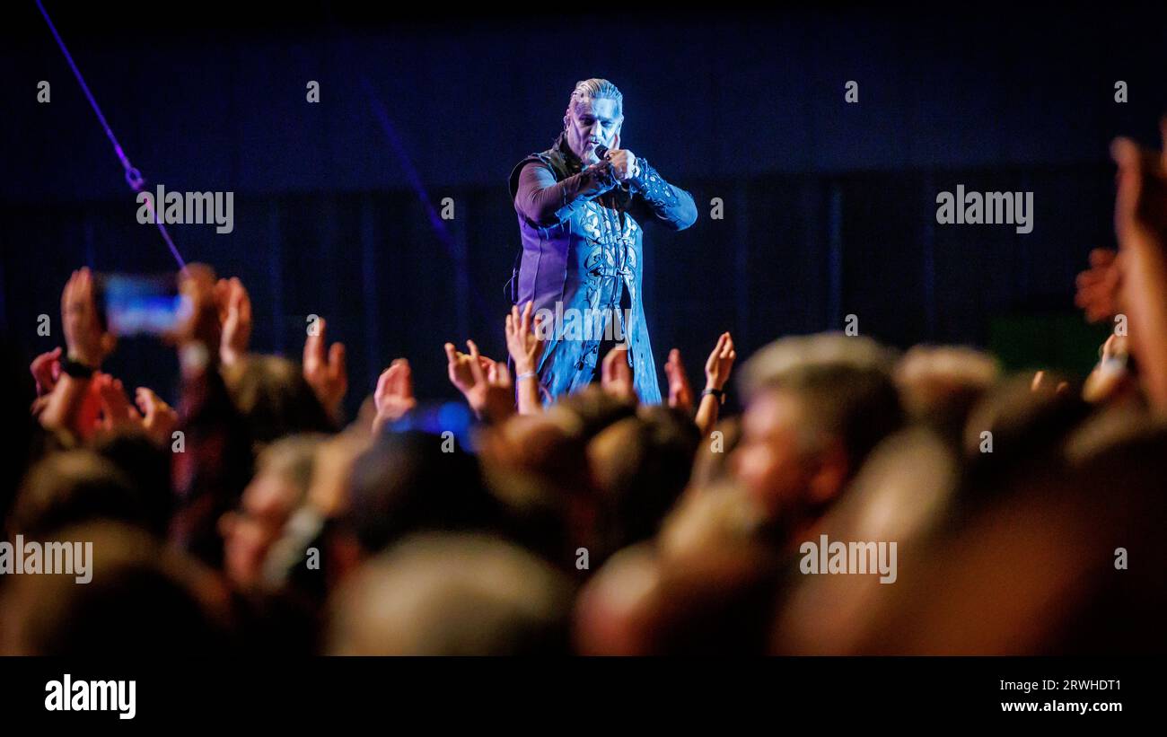 Il gruppo power metal tedesco Powerwolf si esibisce durante l'Havirov Festival a Havirov, Repubblica Ceca, 9 settembre 2023. (Foto CTK/Petr Sznapka) Foto Stock