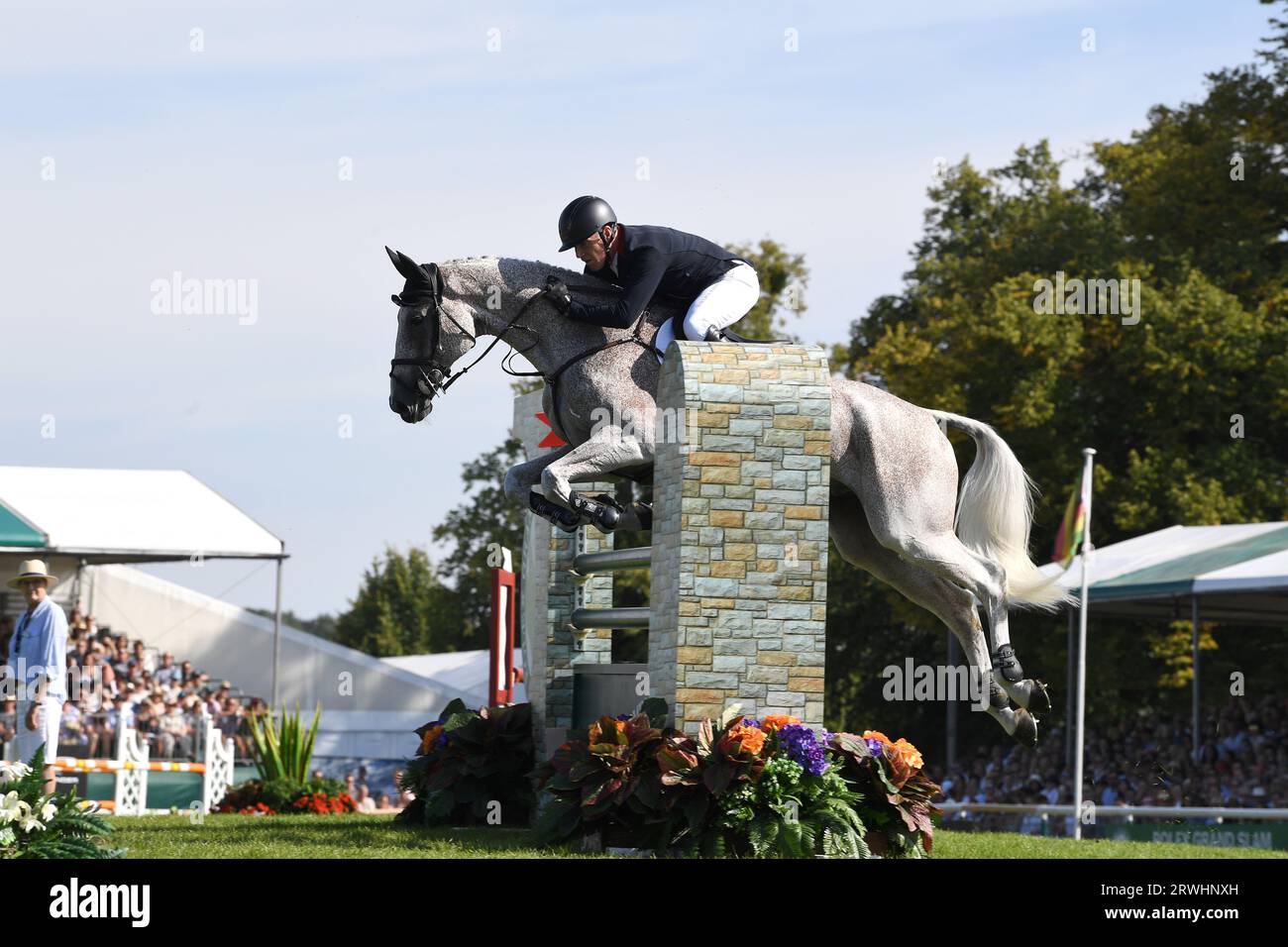 Oliver Townend, vincitore di Burghley H/T 2023 nella classe Ballaghmor Foto Stock