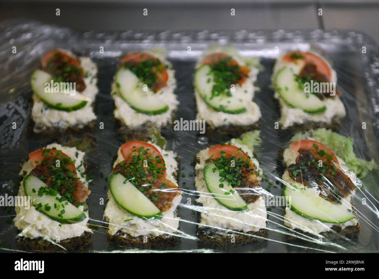 Ristorante Madmandens Smørrebrød su Classensgade, Copenhagen, Danimarca. Foto Stock