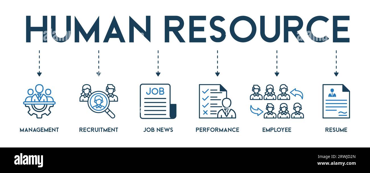 Icona risorse umane - illustrazione vettoriale . lavoro, dipendente, reclutamento, ore, organizzazione, gestione, infografica, modello, presentazione, concetto Illustrazione Vettoriale