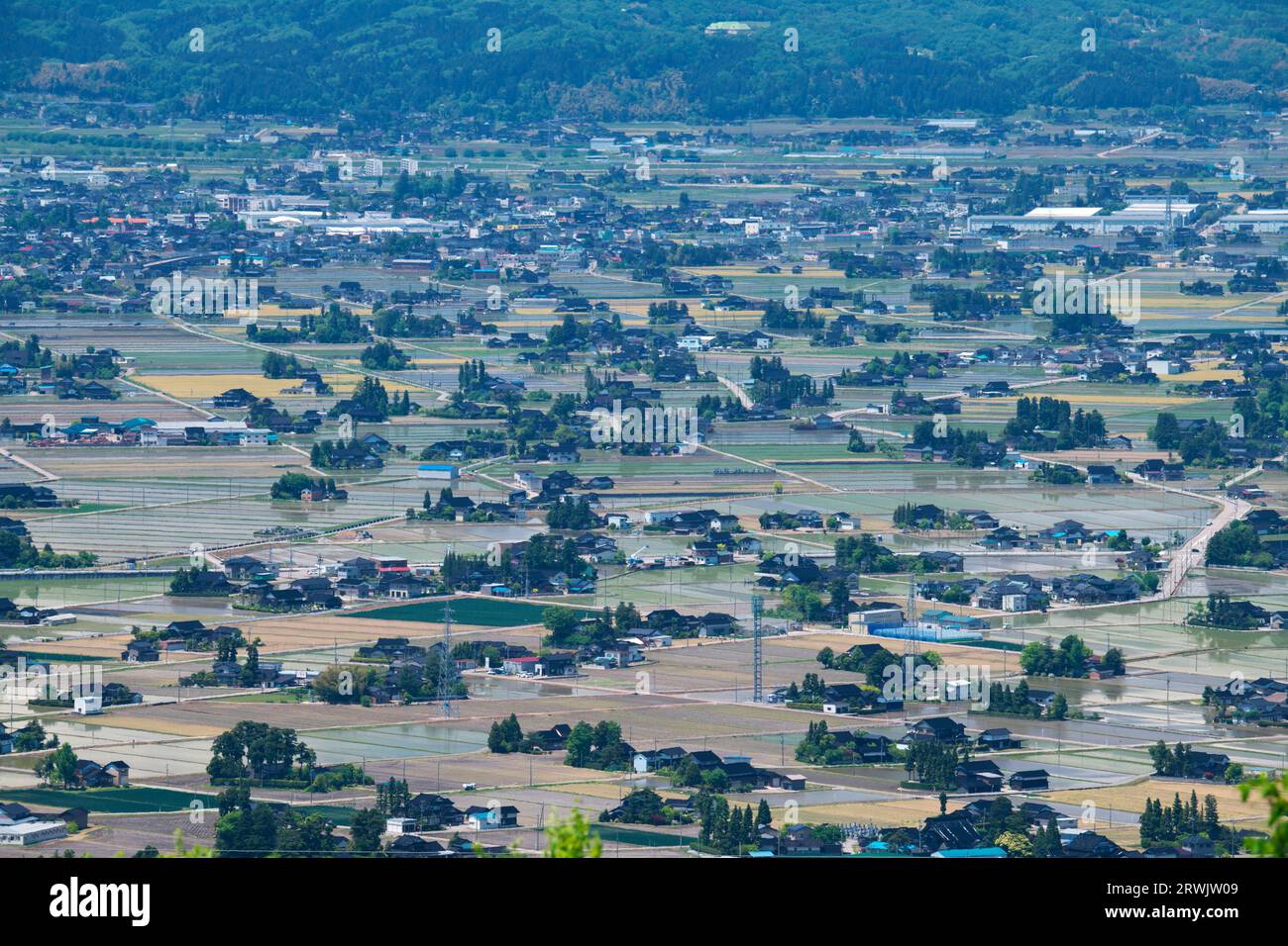 Tonami Plain scattering Village Foto Stock