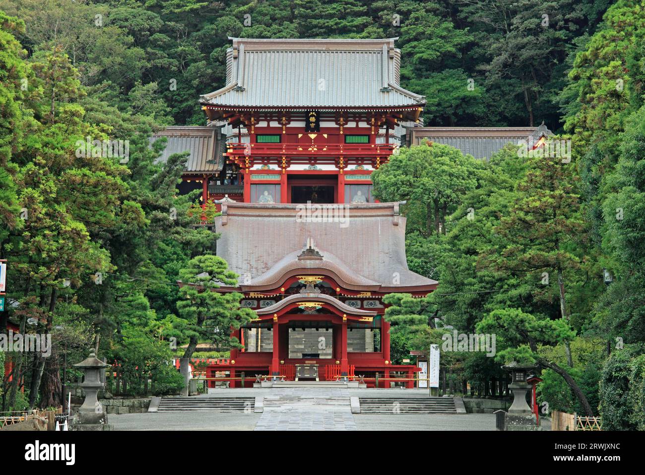 Tsurugaoka Hachimangu Santuario Foto Stock