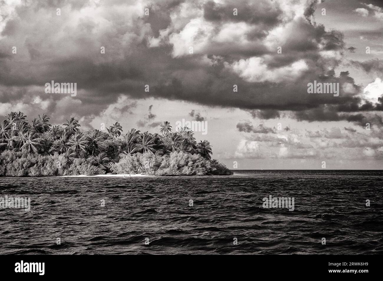 Villaggio di Embudu, Maldive, Atollo di male Sud, Oceano Indiano Foto Stock