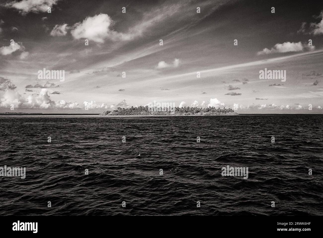 Villaggio di Embudu, Maldive, Atollo di male Sud, Oceano Indiano Foto Stock