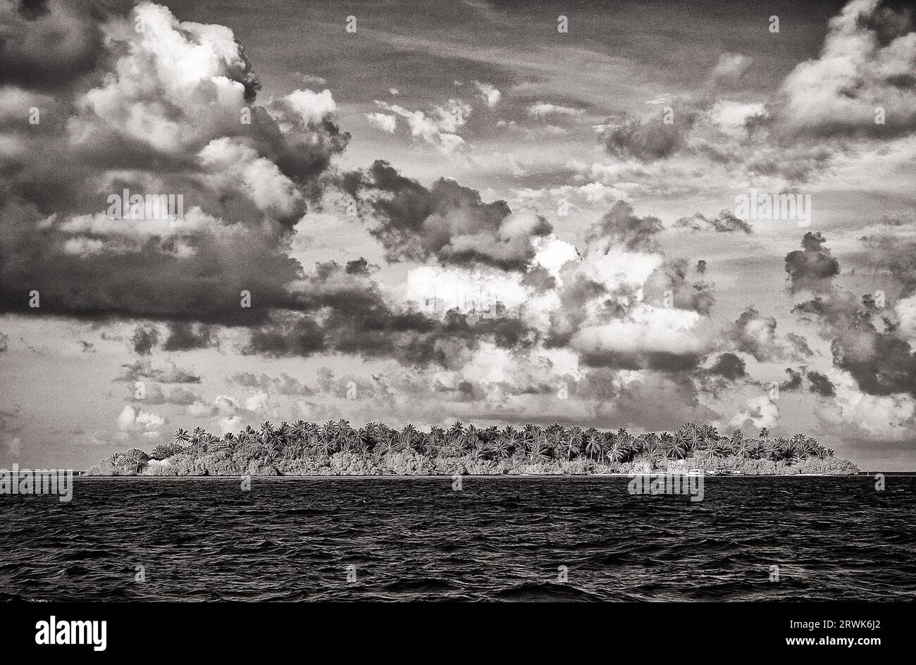 Villaggio di Embudu, Maldive, Atollo di male Sud, Oceano Indiano Foto Stock