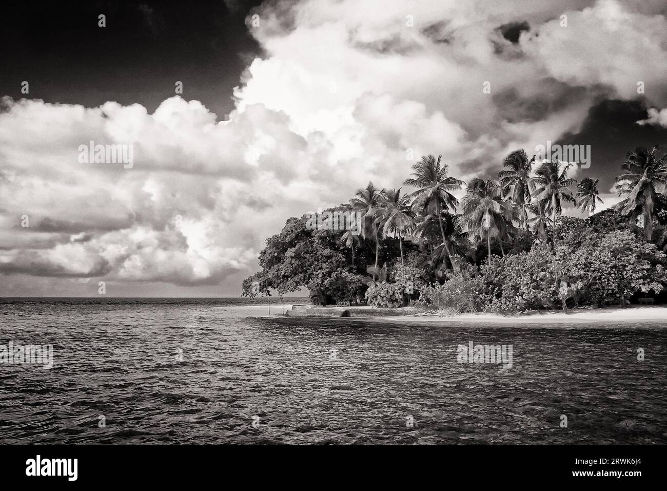 Villaggio di Embudu, Maldive, Atollo di male Sud, Oceano Indiano Foto Stock