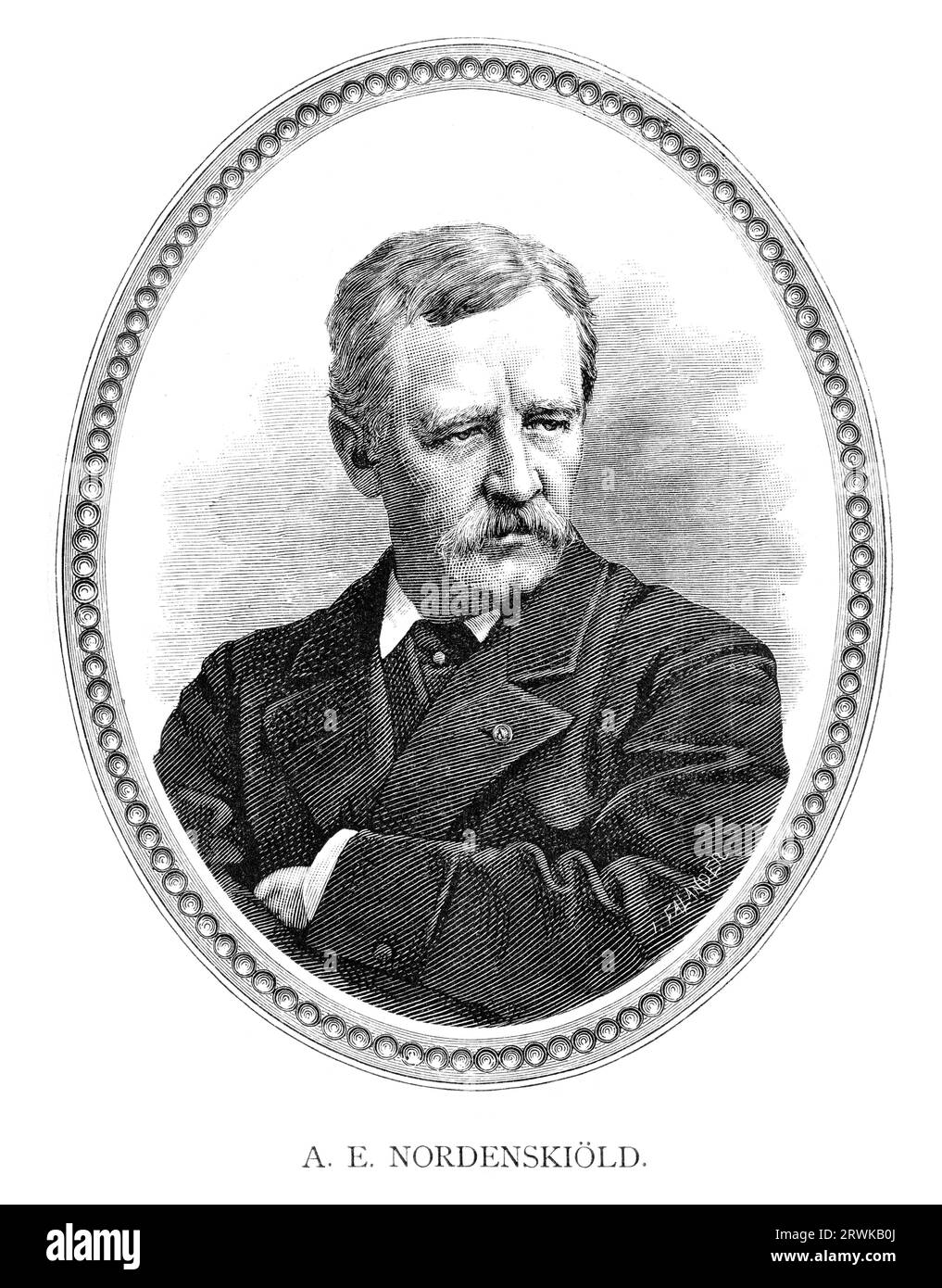 Incisione di Ida Falander (1842-1927), pubblicata su Starbaeck, Baeckstroem: Beraettelser ur Svenska Historien ca 1880. Barone (Nils) Adolf Erik Foto Stock