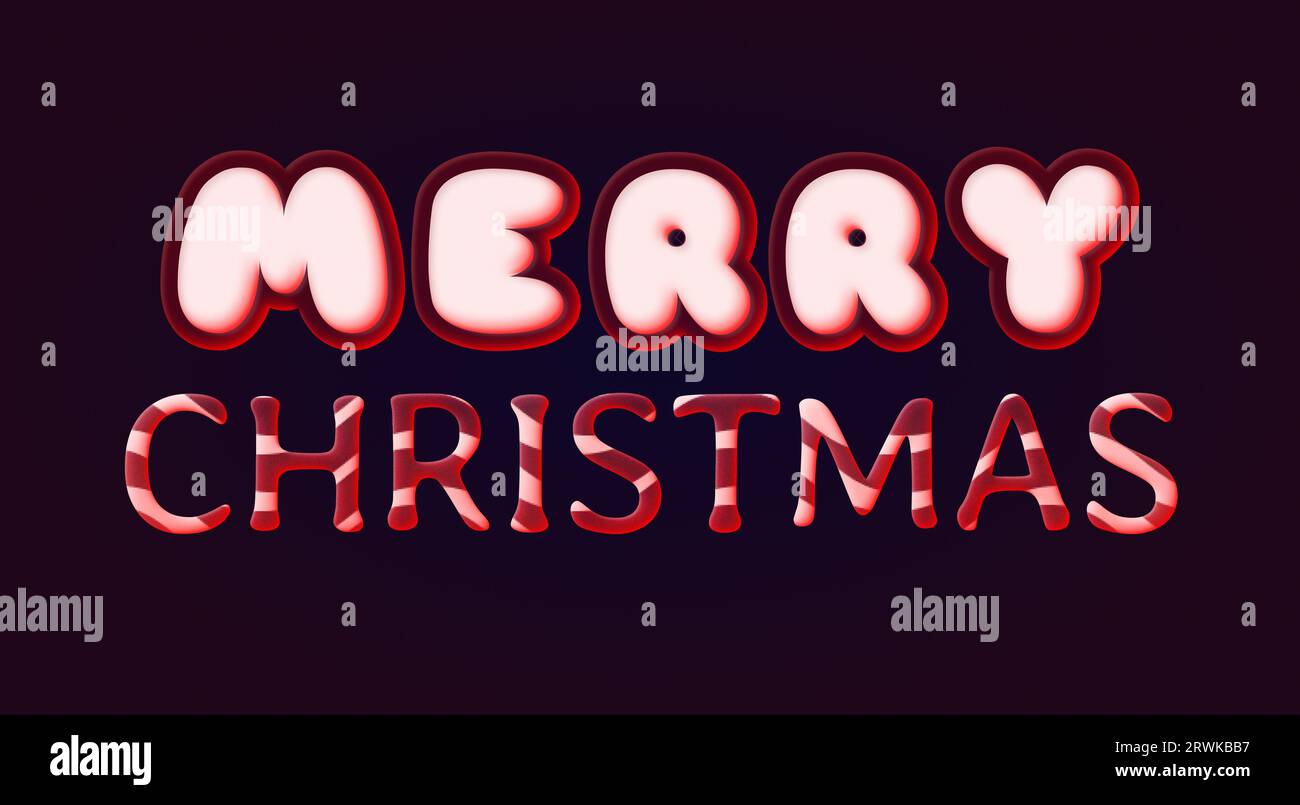 Testo dolce e caramelle. Alfabeto. Effetto di testo Jelly. effetto stile testo 3d. Foto Stock