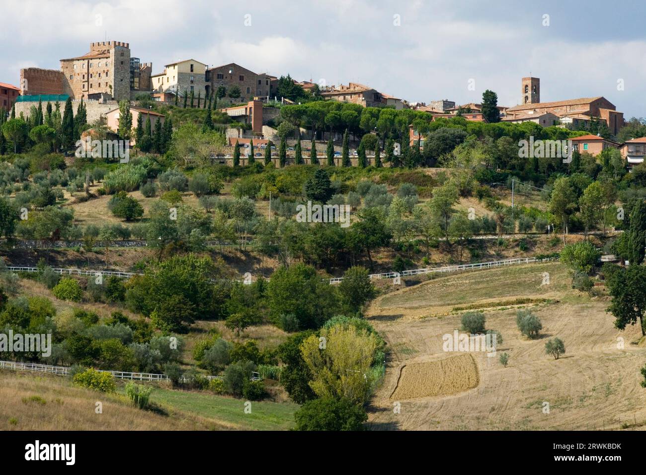 La città di Casole d'Elsa Foto Stock