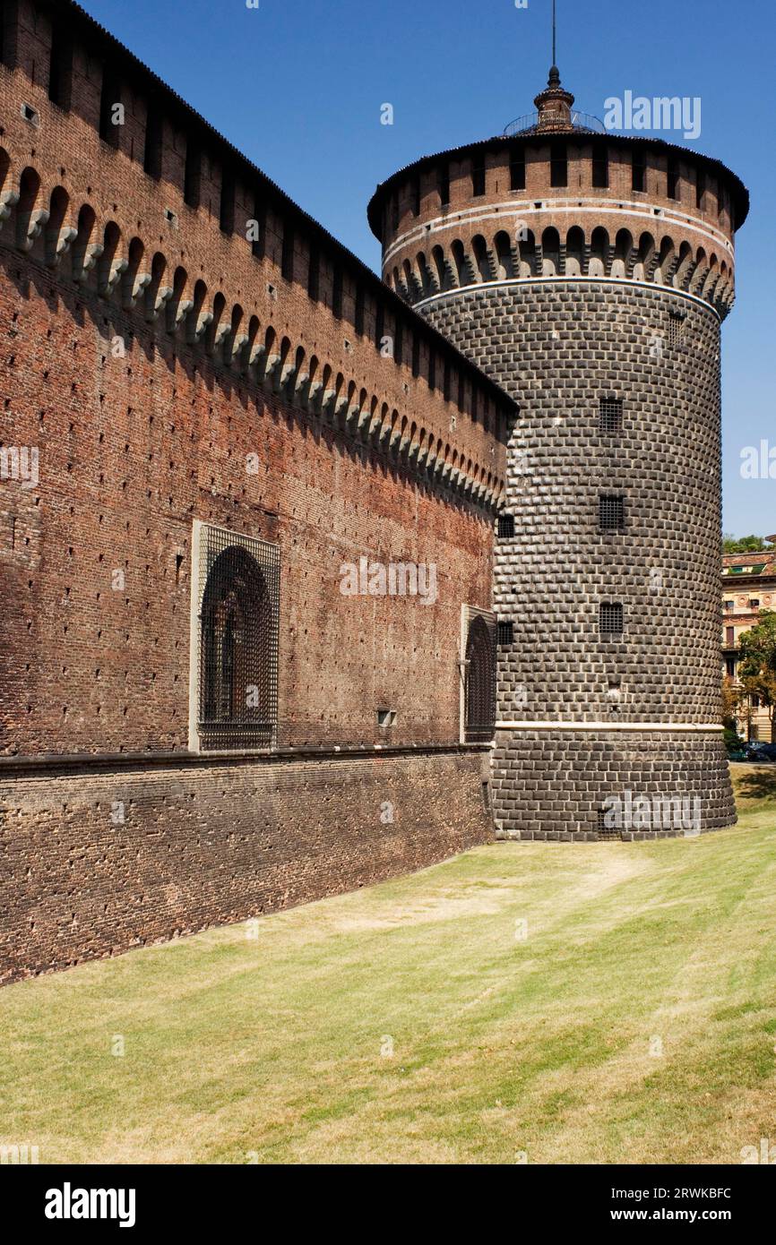 Il Castello Sforzesco di Milano Foto Stock