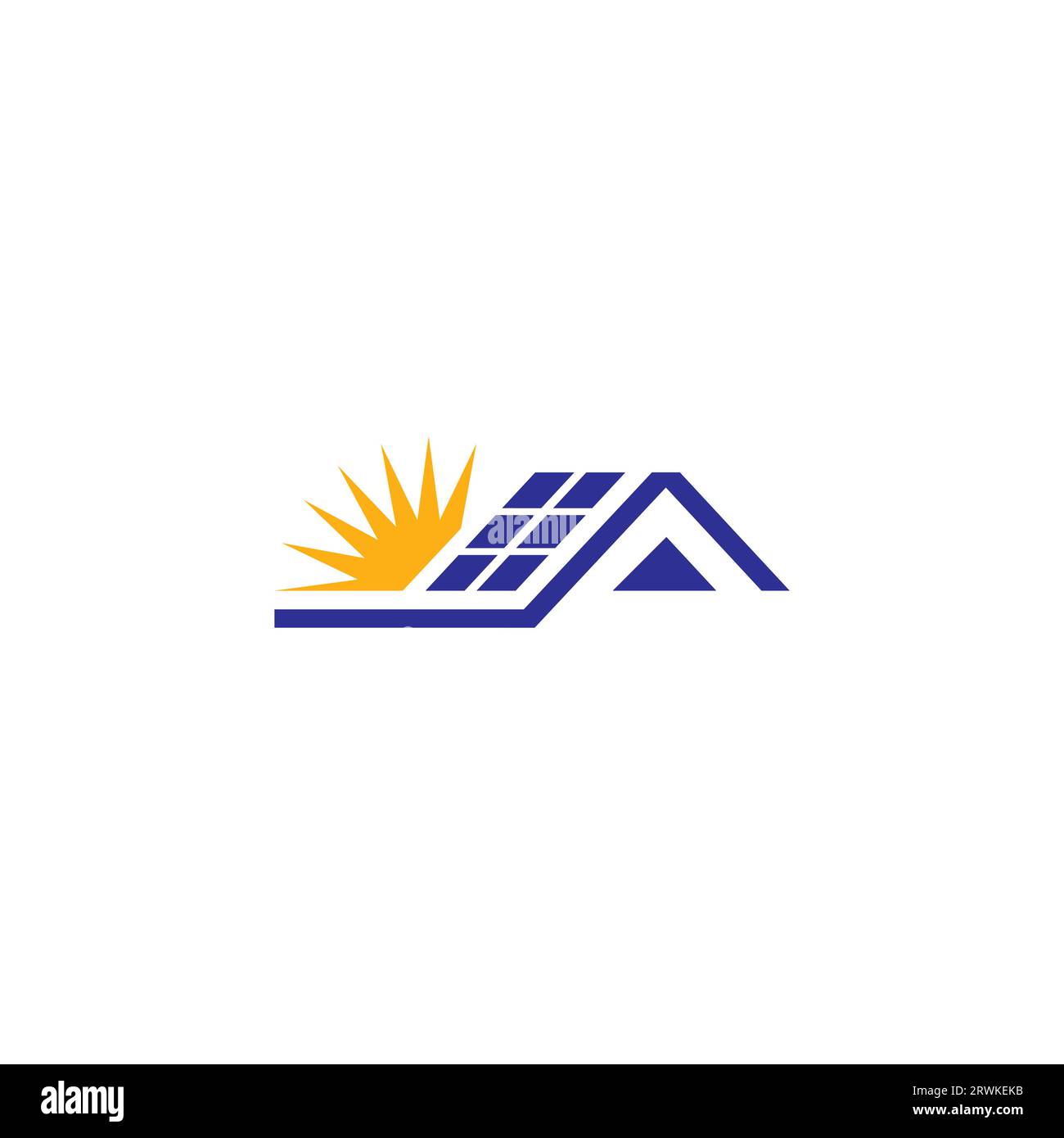 Vettore logo Solar Energy. Logo Solar Home Illustrazione Vettoriale