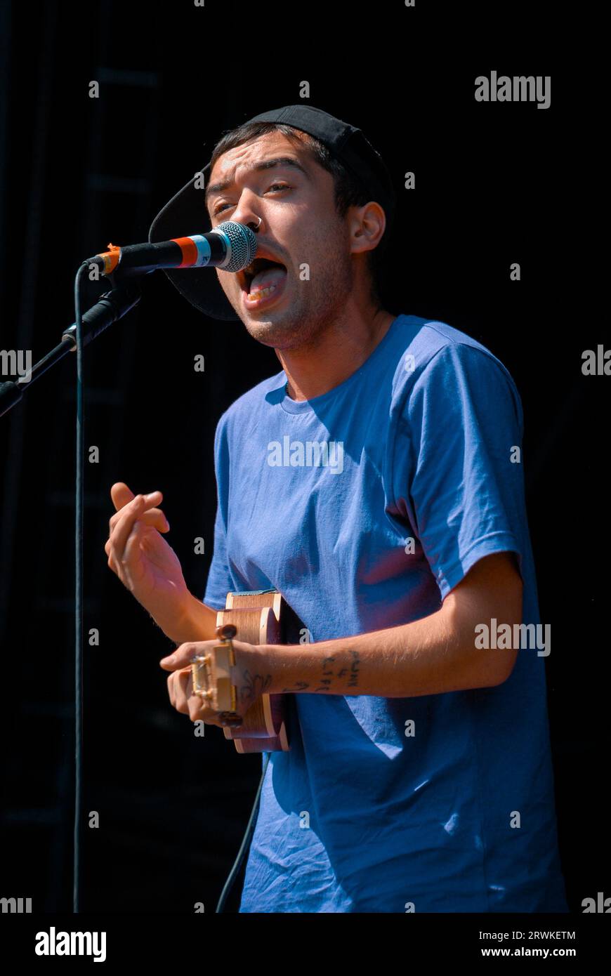 Jonny 'Itch' Fox - The King Blues, V2009, Hylands Park, Chelmsford, Essex, Regno Unito - 23 agosto 2009 Foto Stock