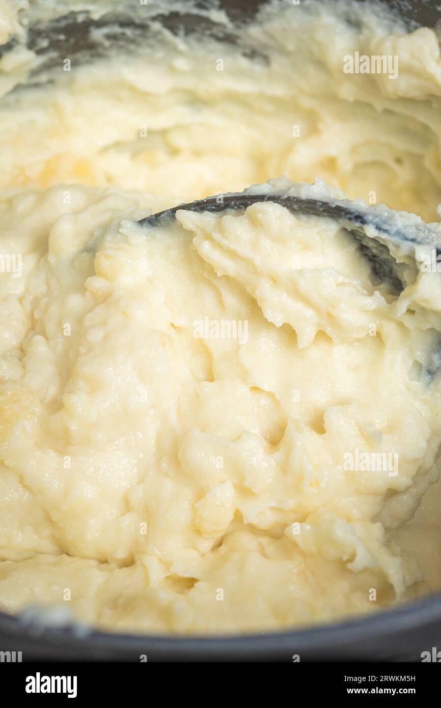 Polenta per preparare Gnocchi alla Romana a casa a Roma, Italia Foto Stock