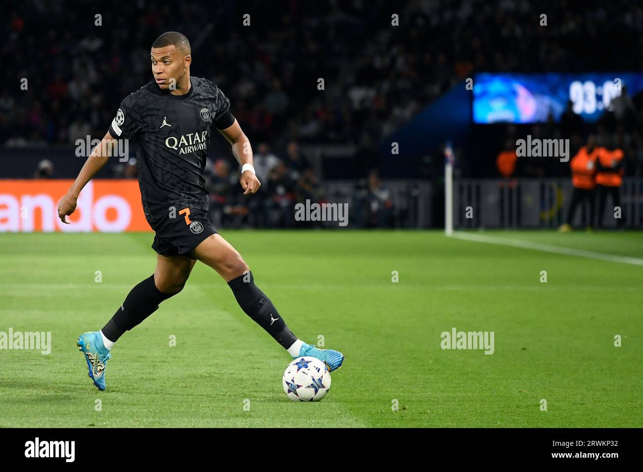 Parigi, Francia. 19 settembre 2023. Julien Mattia/le Pictorium - partita PSG - Borussia Dortmund - 19/09/2023 - Francia/Ile-de-France (regione)/Parigi - Kylian Mbappe durante la prima partita del gruppo F della Champions League tra PSG e Borussia Dortmund al Parc des Princes, il 19 settembre 2023. Crediti: LE PICTORIUM/Alamy Live News Foto Stock