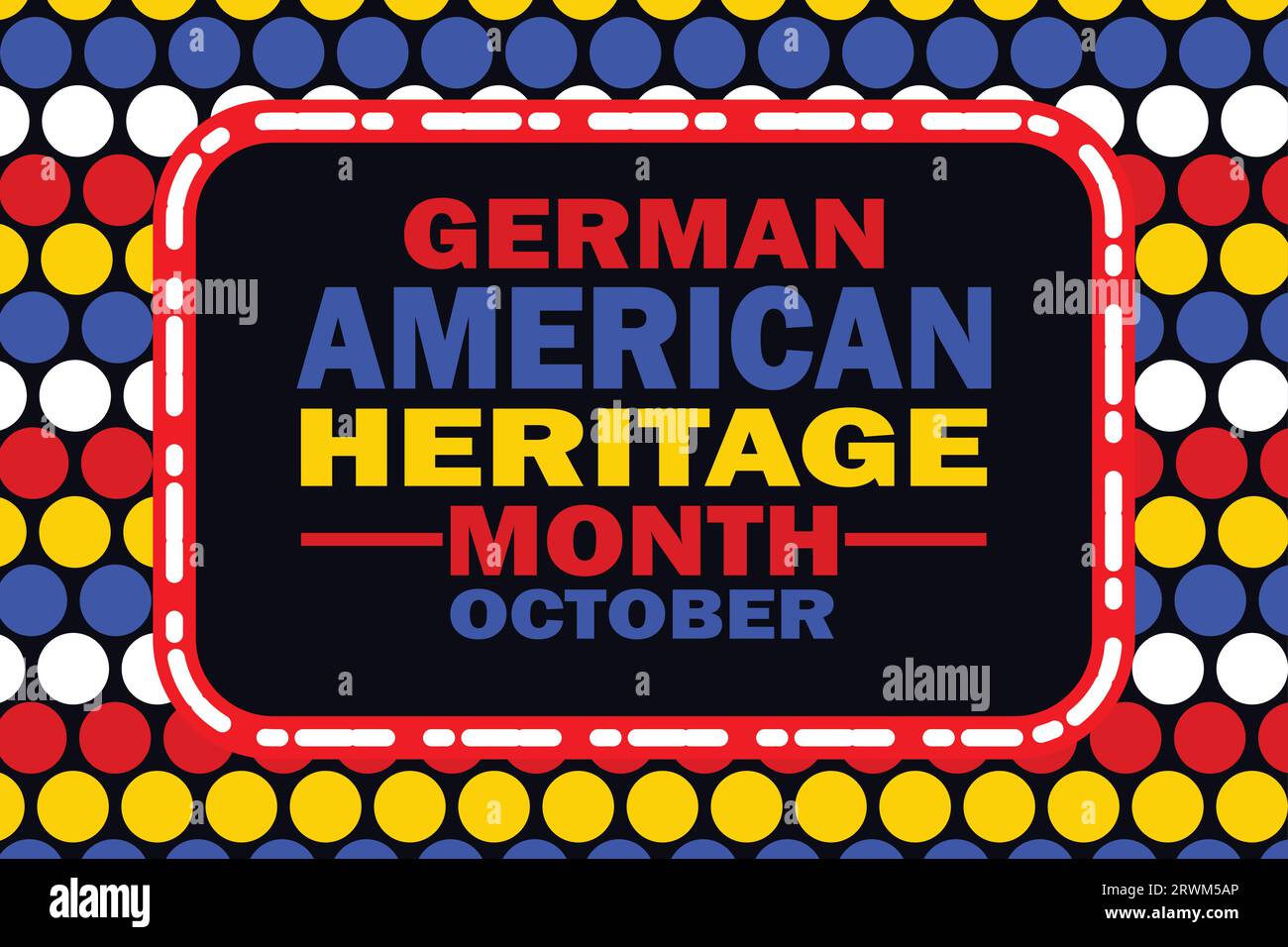 Illustrazione vettoriale del mese tedesco del patrimonio americano di ottobre. Adatto per biglietti d'auguri, poster e striscioni. Illustrazione Vettoriale