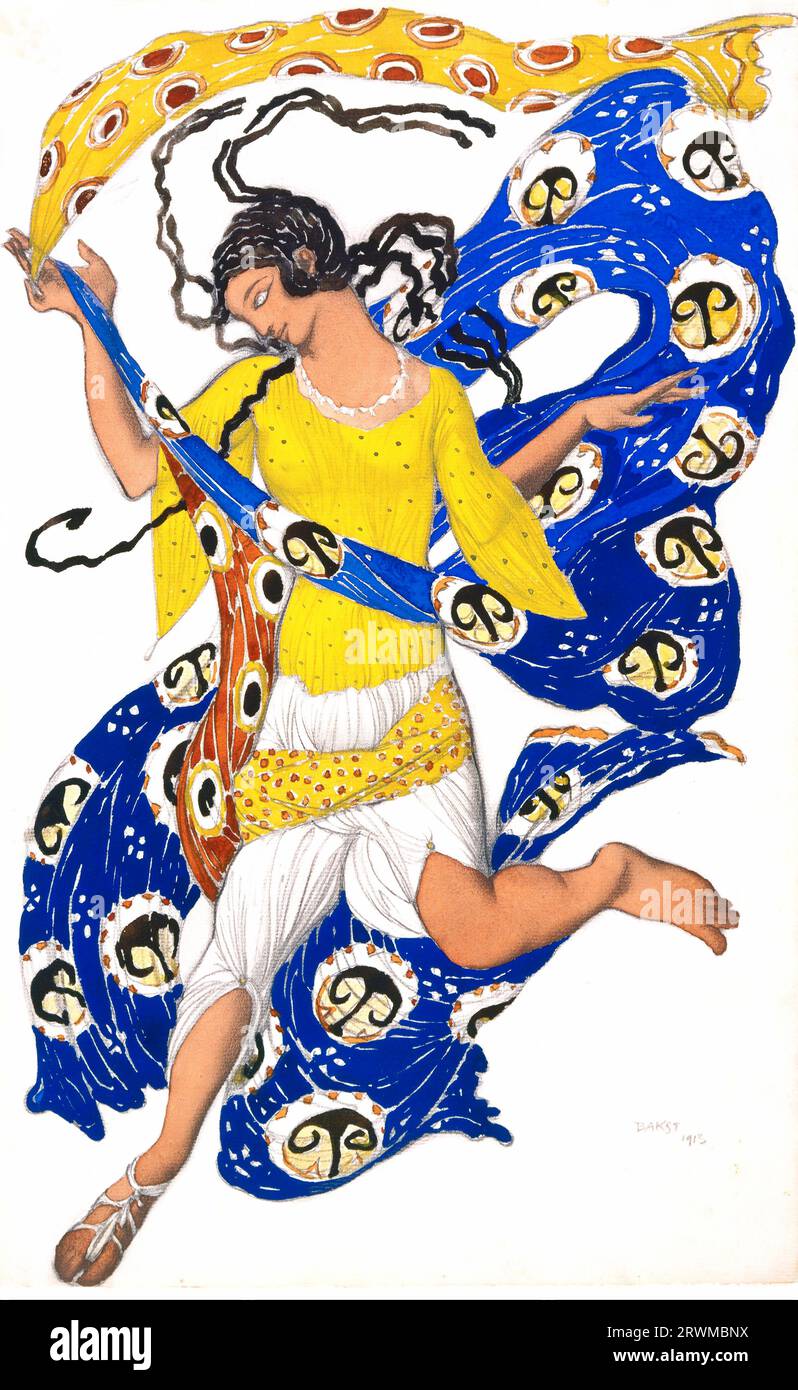 Léon Bakst - The Butterfly - Costume Design per Anna Pavlova - 1913 Foto Stock
