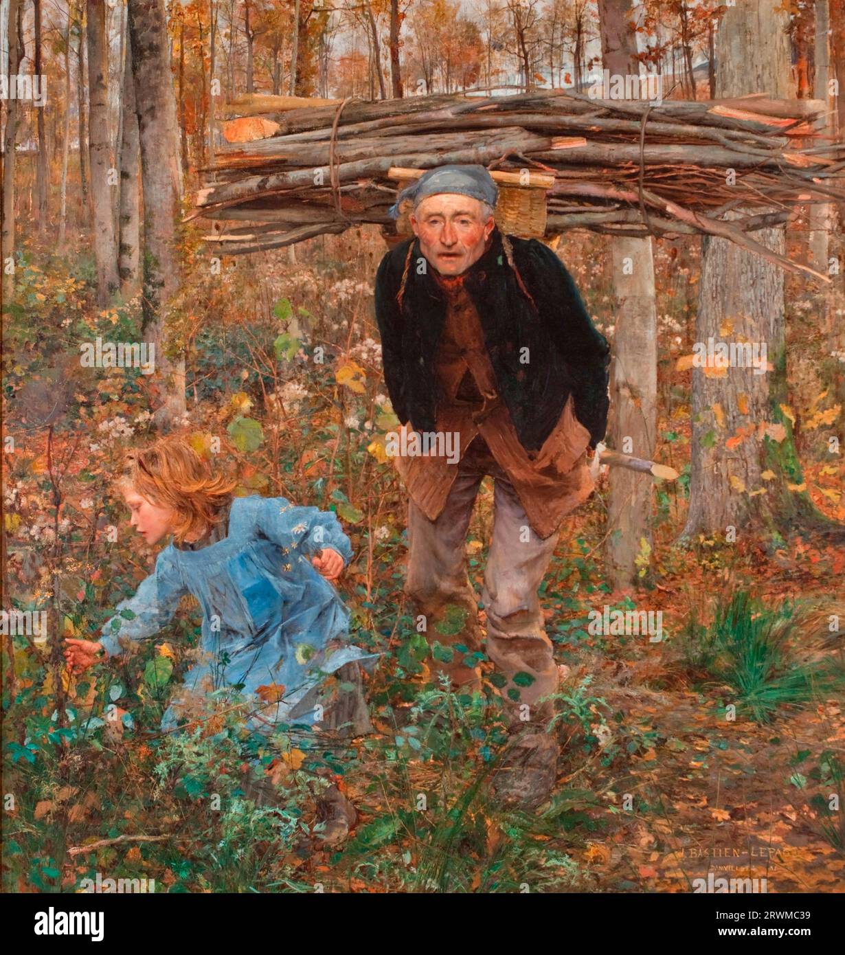 Jules Bastien-Lepage - Woodgatherer - 1881 Foto Stock