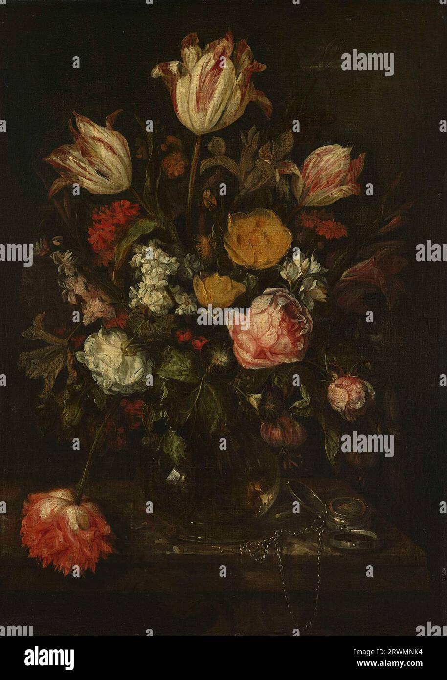 Natura morta con fiori, Abraham van Beyeren, c. 1660 - 1690 Foto Stock